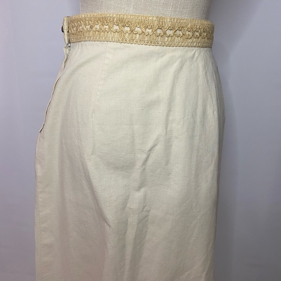 Bill Atkinson Glen of Michigan Vintage Cream Midi Skirt - Picture 5 of 5